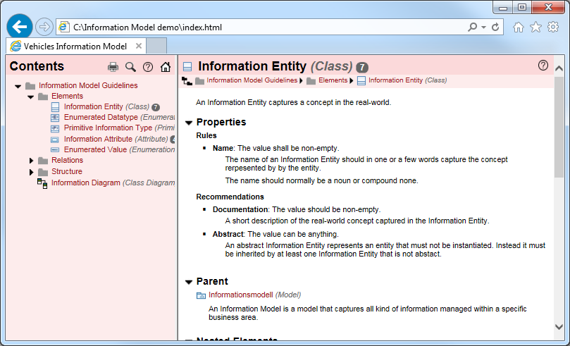 Item Guidelines Page Example